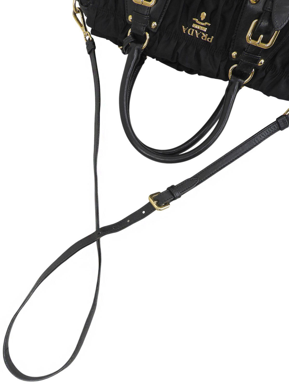 Nylon Logo Plate 2-Way Bag Black