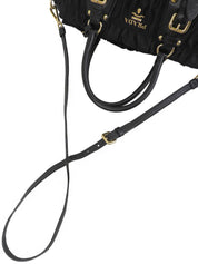 Nylon Logo Plate 2-Way Bag Black