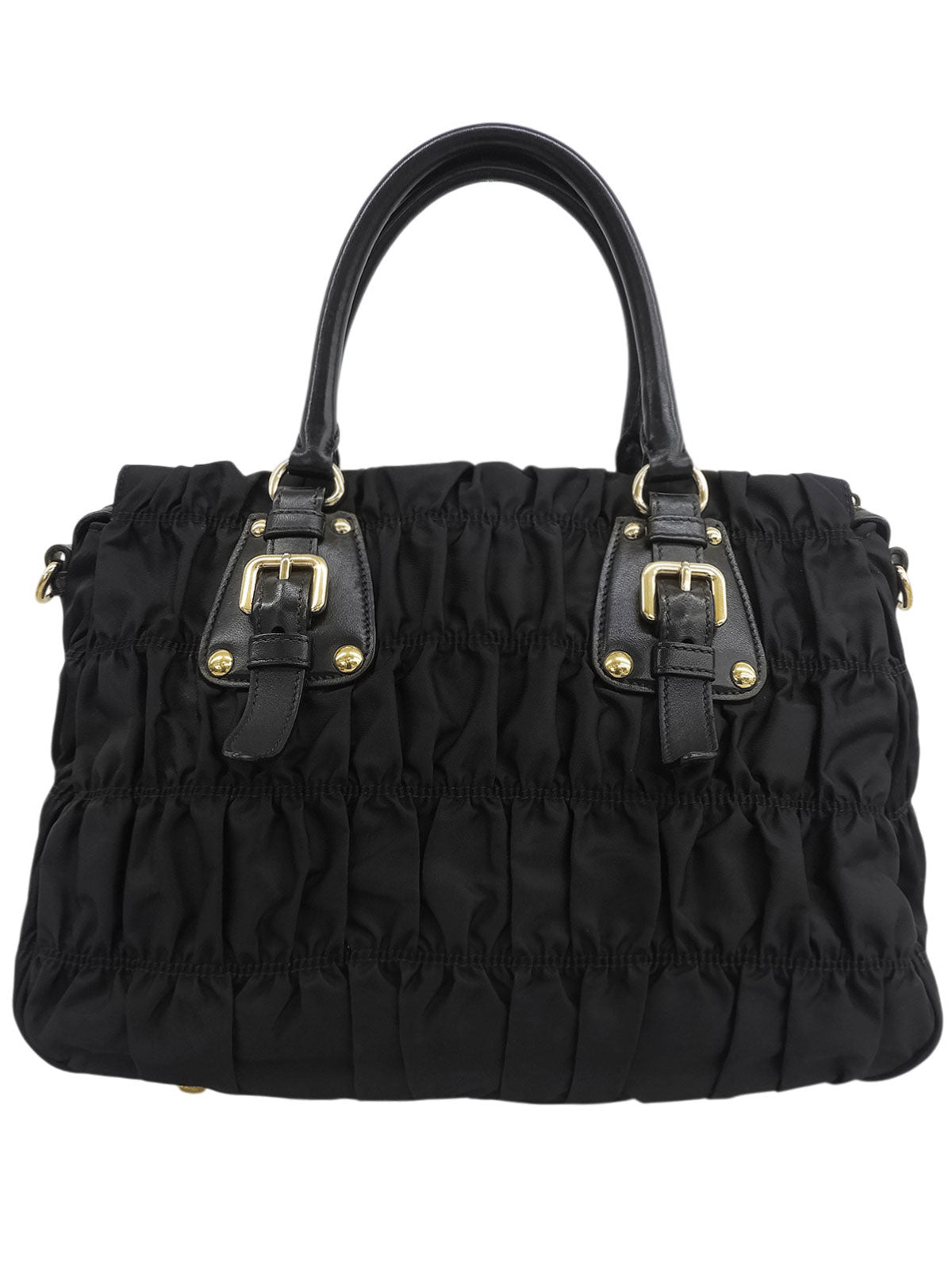Nylon Logo Plate 2-Way Bag Black