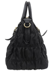 Nylon Logo Plate 2-Way Bag Black