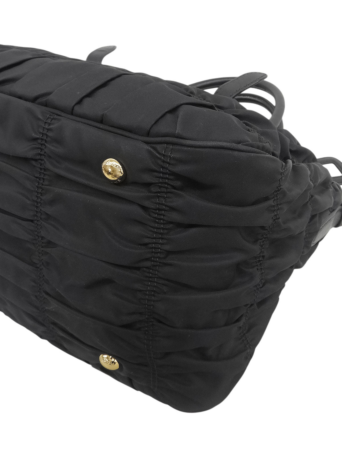 Nylon Logo Plate 2-Way Bag Black