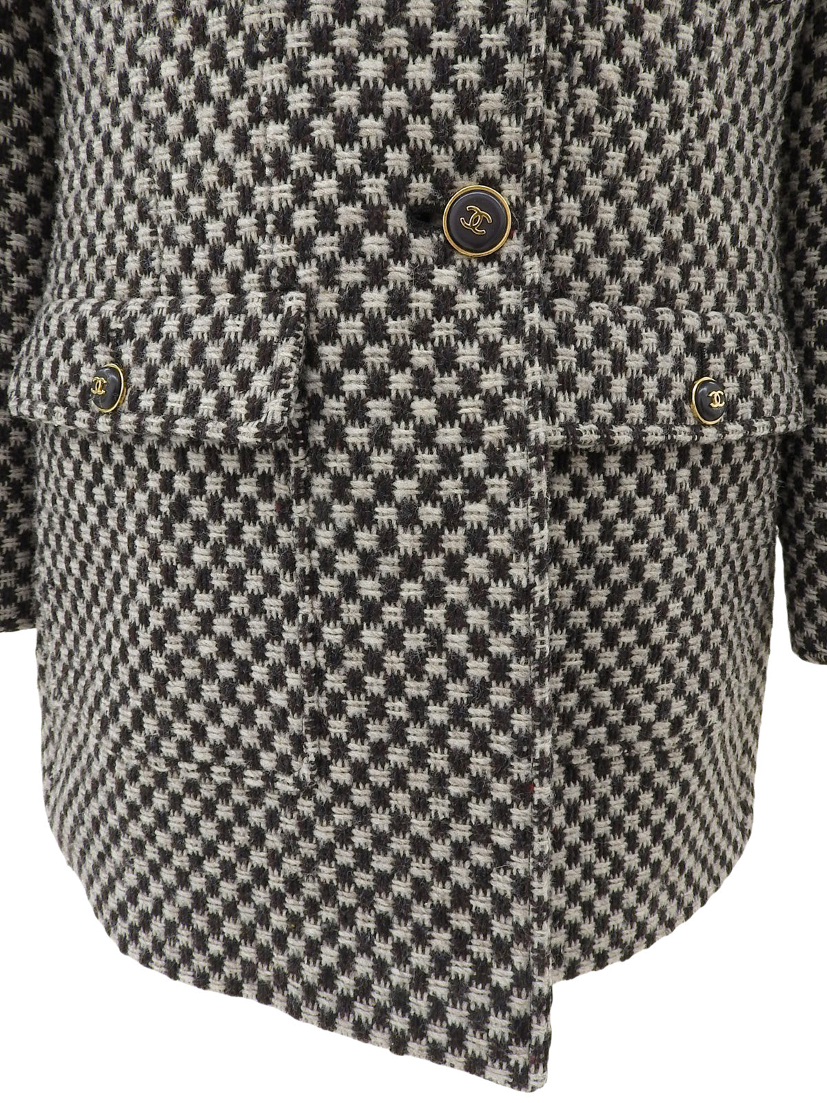 1995年製 チェスターコート #44 ブラック/アイボリー