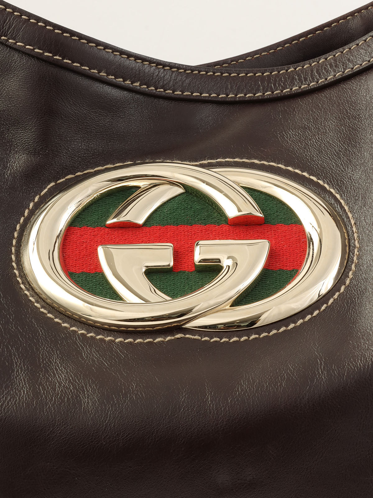 Interlocking G Plate One-Shoulder Bag Black