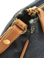 靛蓝色牛仔马鞍包