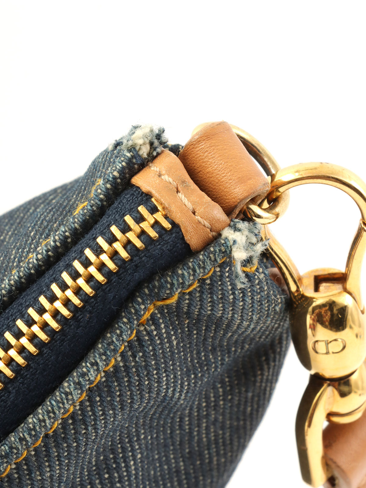 Denim saddle bag in indigo