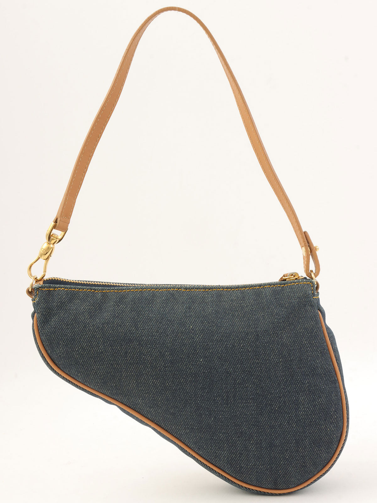 Denim saddle bag in indigo