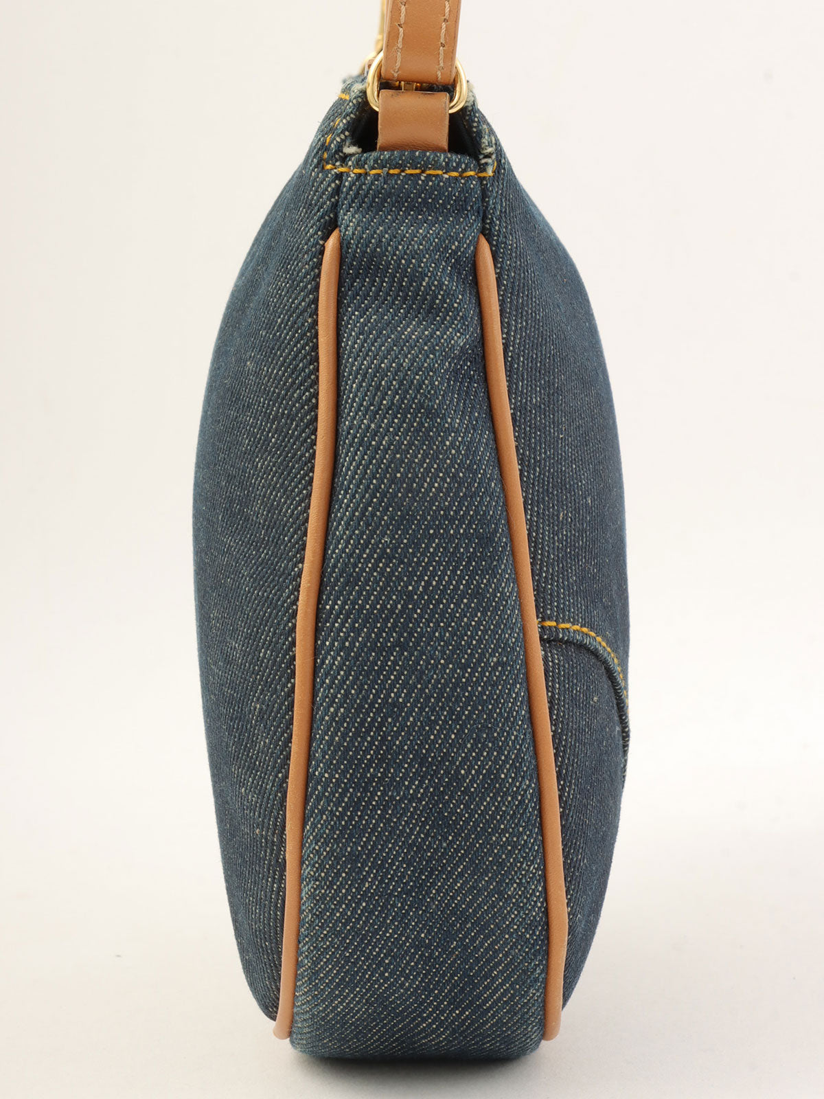 Denim saddle bag in indigo