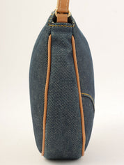 Denim saddle bag in indigo