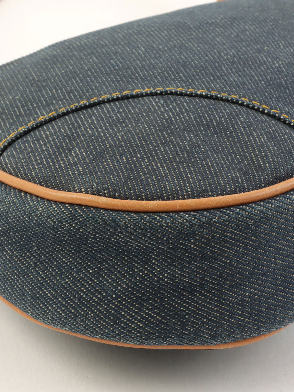 Denim saddle bag in indigo