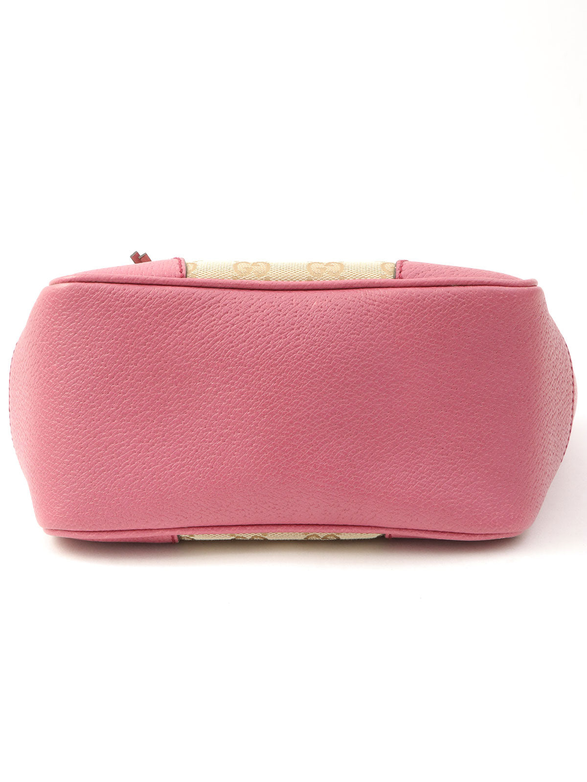 キャンバスGGパターンロゴチャームハンドバッグ ベージュ/ピンク