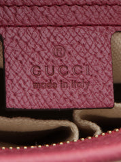 キャンバスGGパターンロゴチャームハンドバッグ ベージュ/ピンク