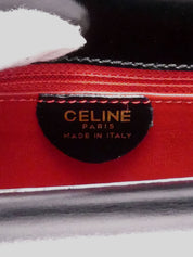 ロゴプレートダブルフラップハンドバッグ ブラック