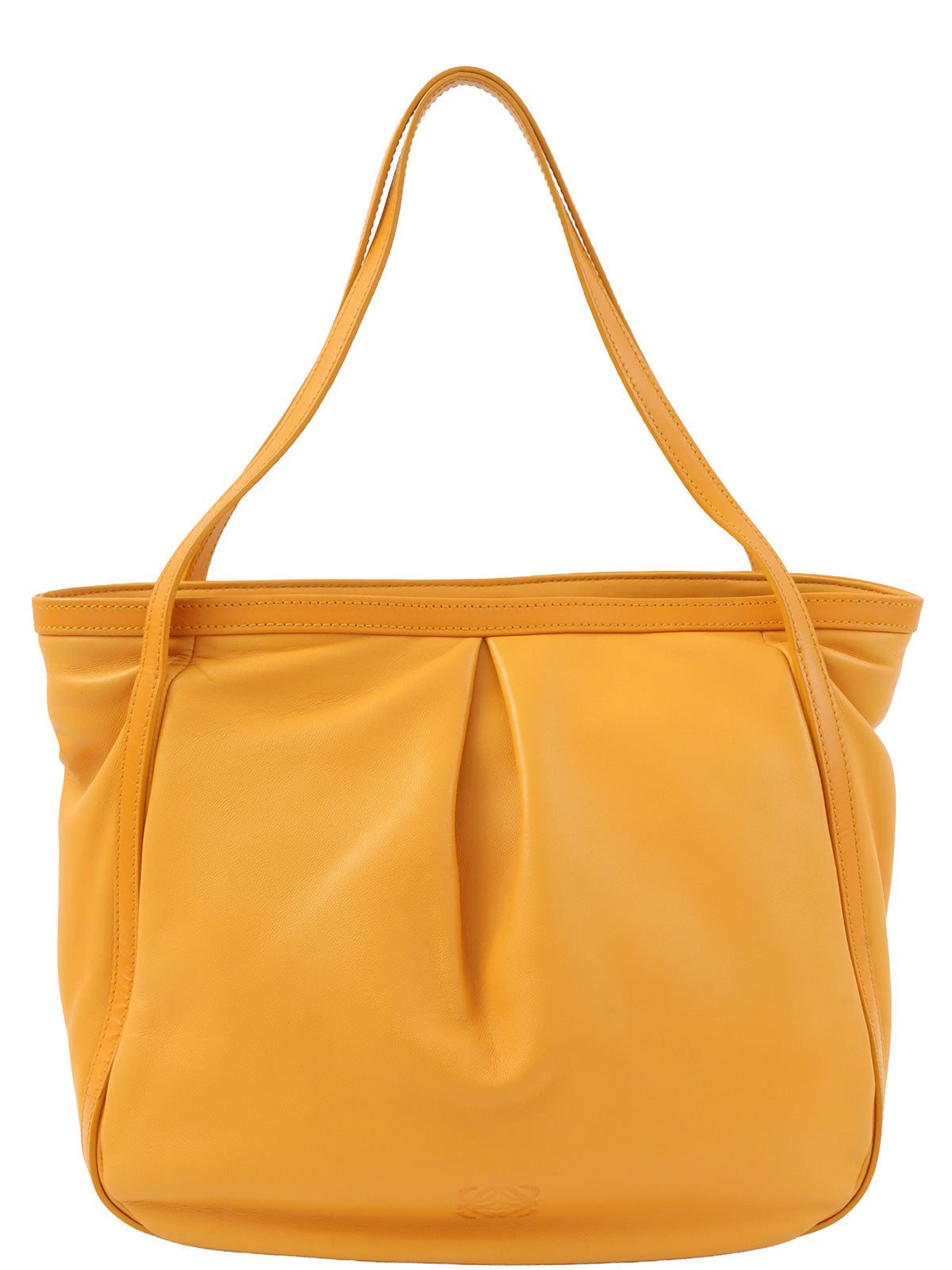 Anagram Embossed Shoulder Bag in Yellow