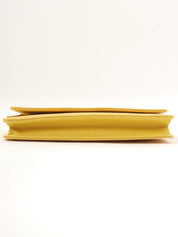 1998 Caviar Skin CC Mark Stitch Chain Wallet, Yellow