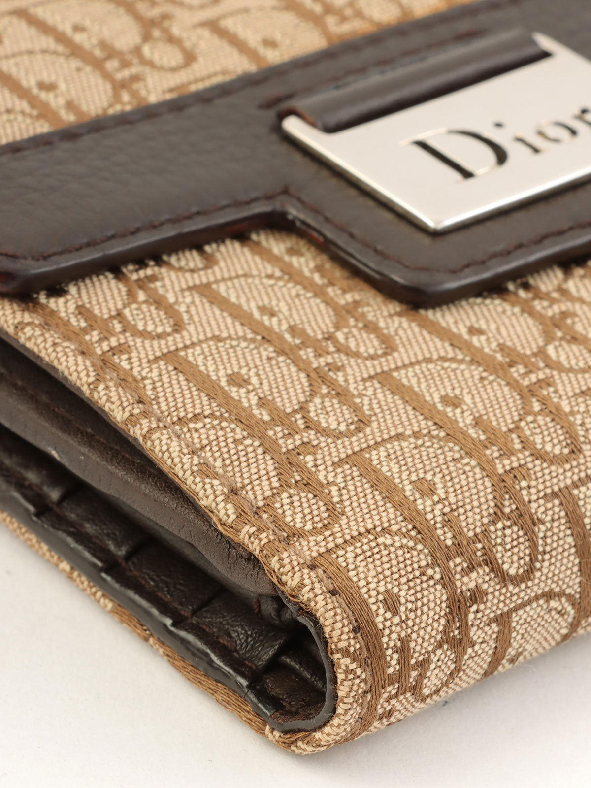 Trotter 图案 Logo 铭牌钱包 米色/深棕色