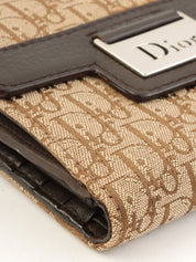 Trotter 图案 Logo 铭牌钱包 米色/深棕色