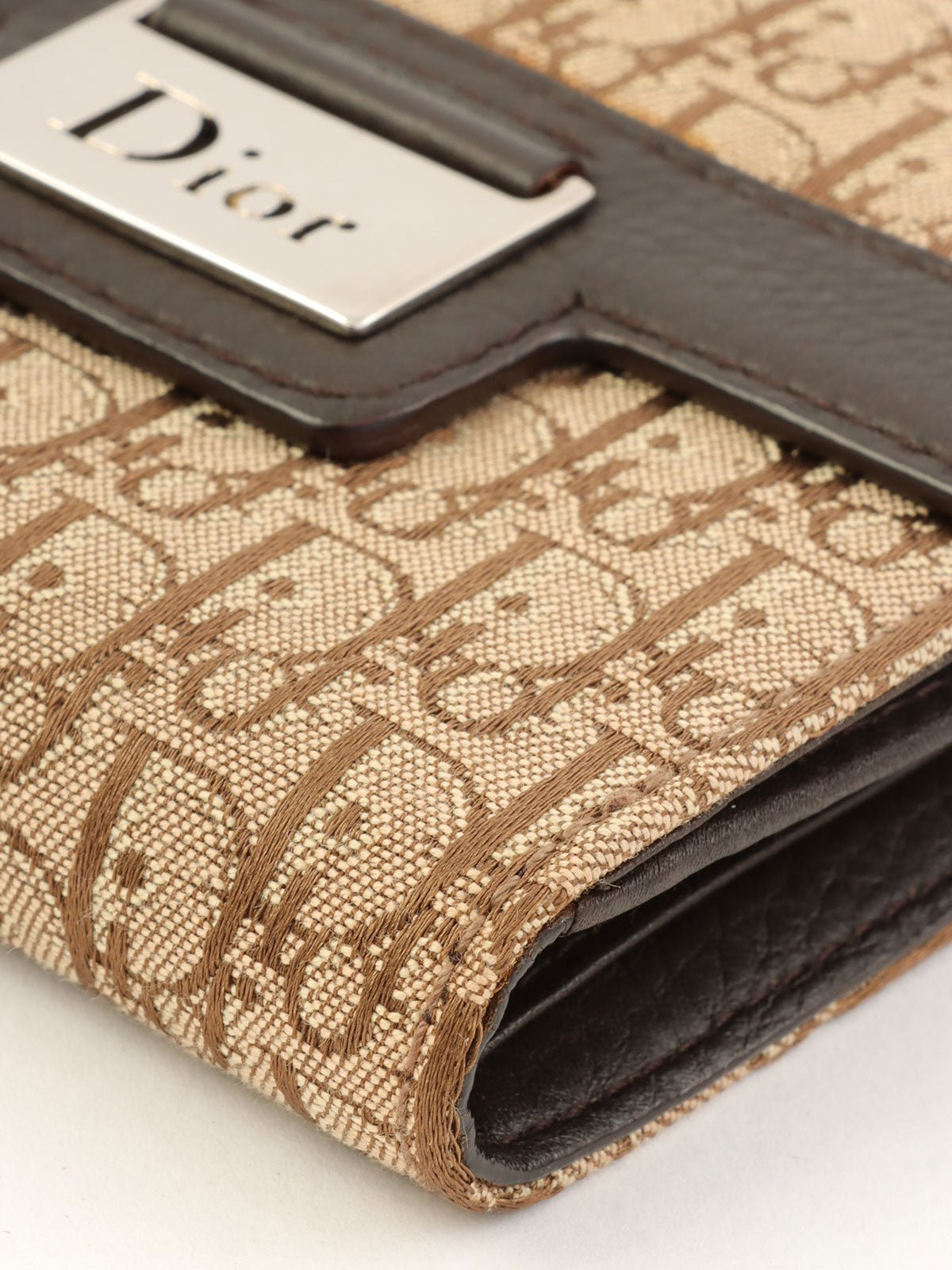 Trotter 图案 Logo 铭牌钱包 米色/深棕色