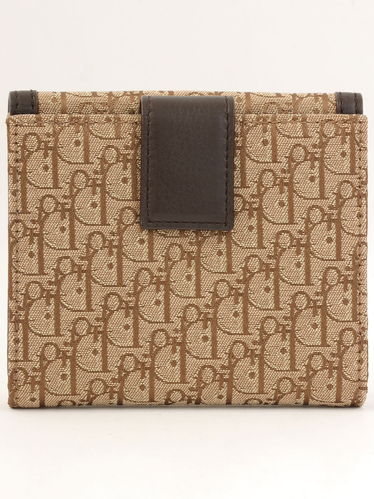 Trotter 图案 Logo 铭牌钱包 米色/深棕色