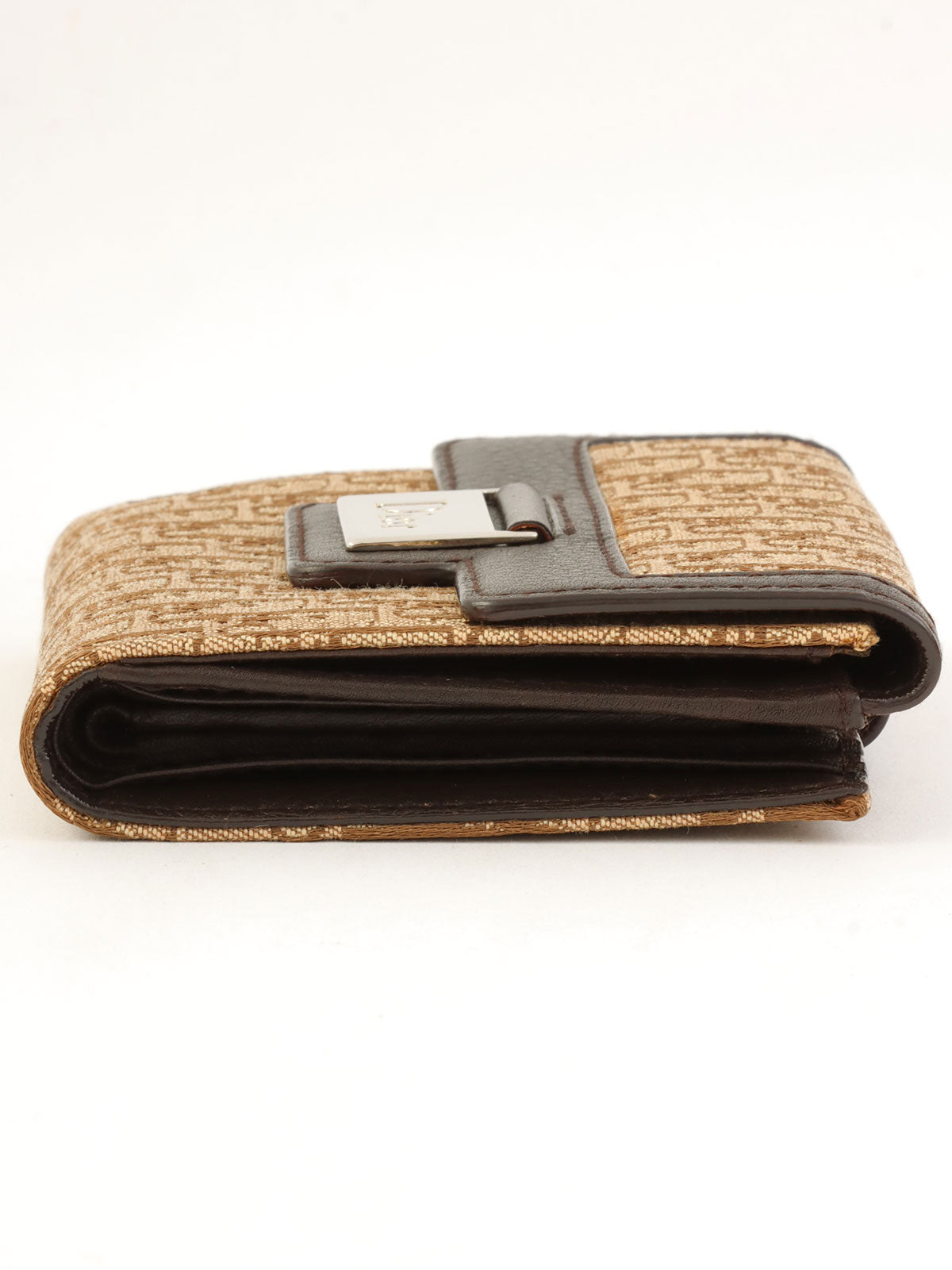 Trotter 图案 Logo 铭牌钱包 米色/深棕色