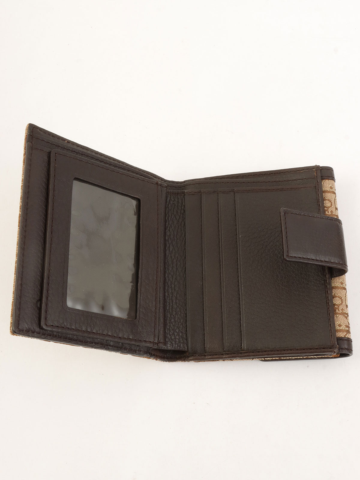 Trotter 图案 Logo 铭牌钱包 米色/深棕色