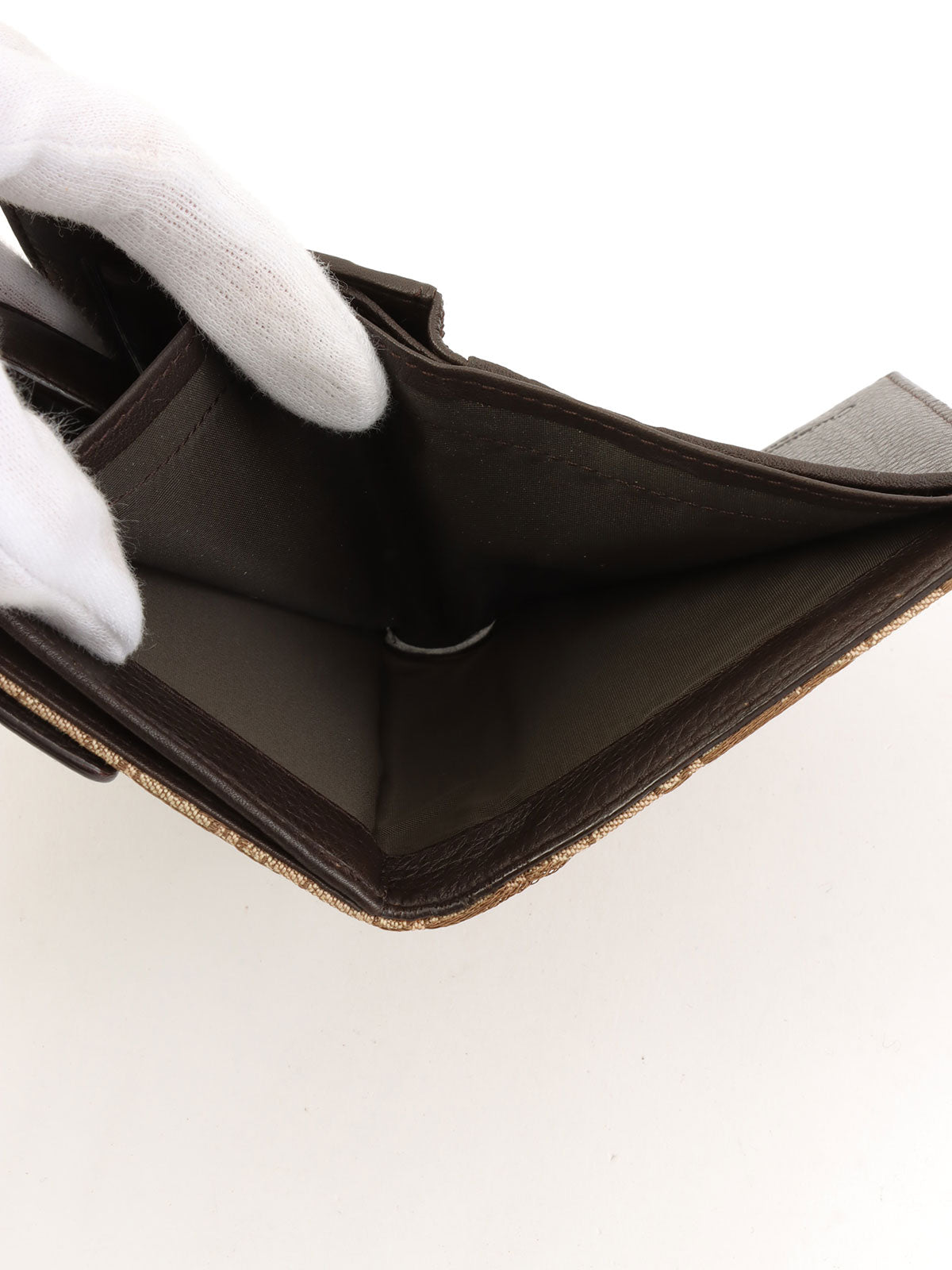 Trotter 图案 Logo 铭牌钱包 米色/深棕色