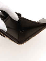 Trotter 图案 Logo 铭牌钱包 米色/深棕色