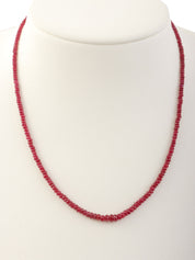 18K Ruby Necklace White Gold/Red