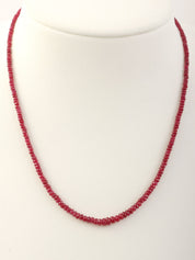 18K Ruby Necklace White Gold/Red