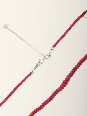 18Kルビーネックレス　ホワイトゴールド/レッド