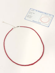 18Kルビーネックレス　ホワイトゴールド/レッド