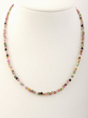18Kトルマリンビーズネックレス マルチ