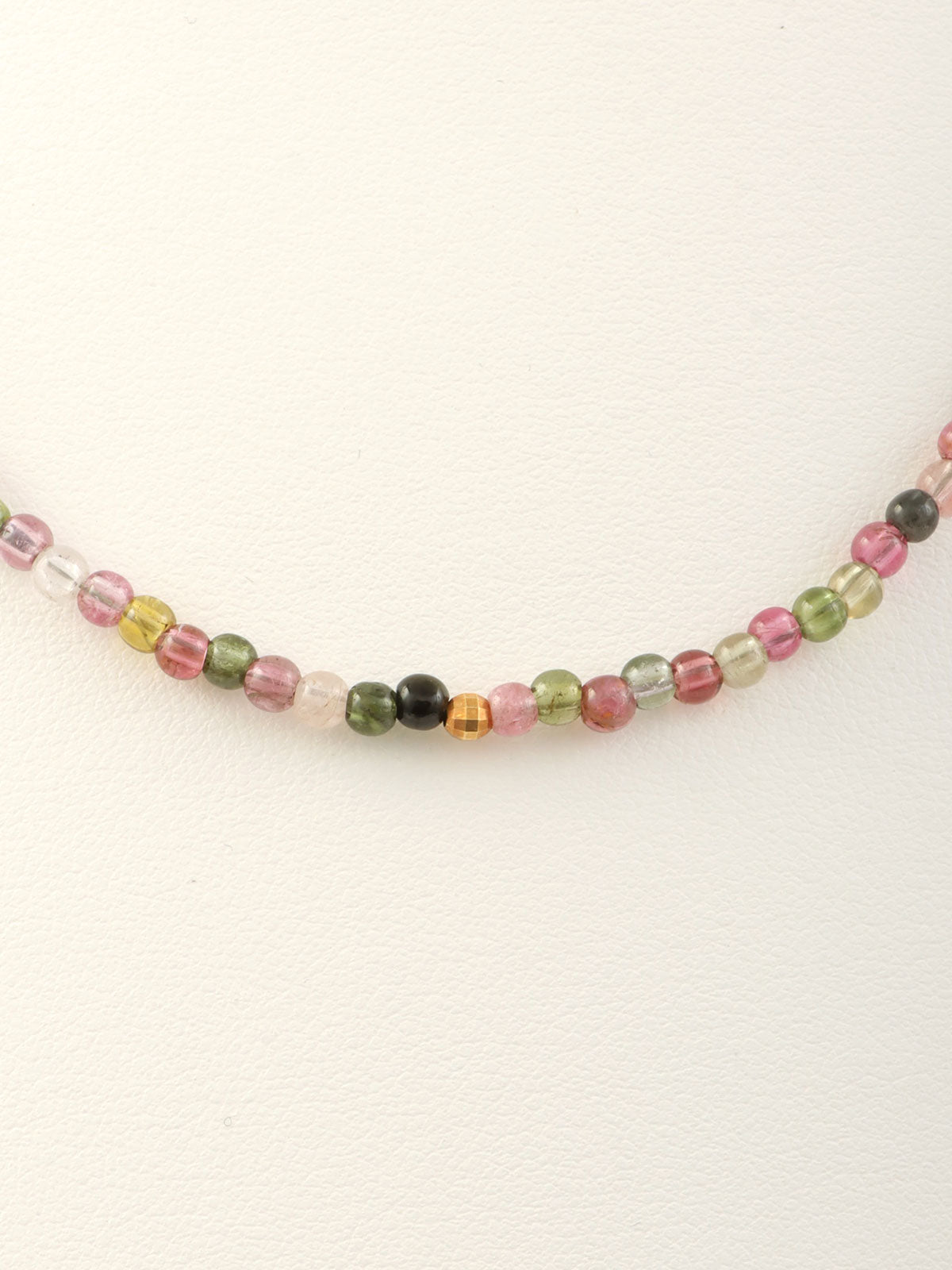18Kトルマリンビーズネックレス マルチ