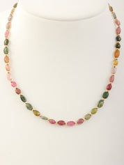 18Kトルマリンビーズネックレス マルチ