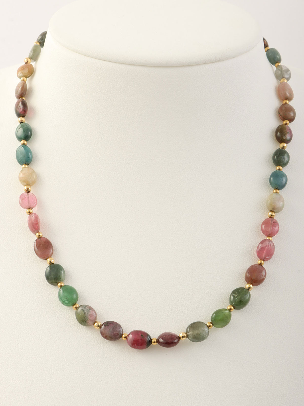 18K Tourmaline Necklace Multi