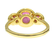 18K Ruby Diamond Ring #52 Gold/Ruby