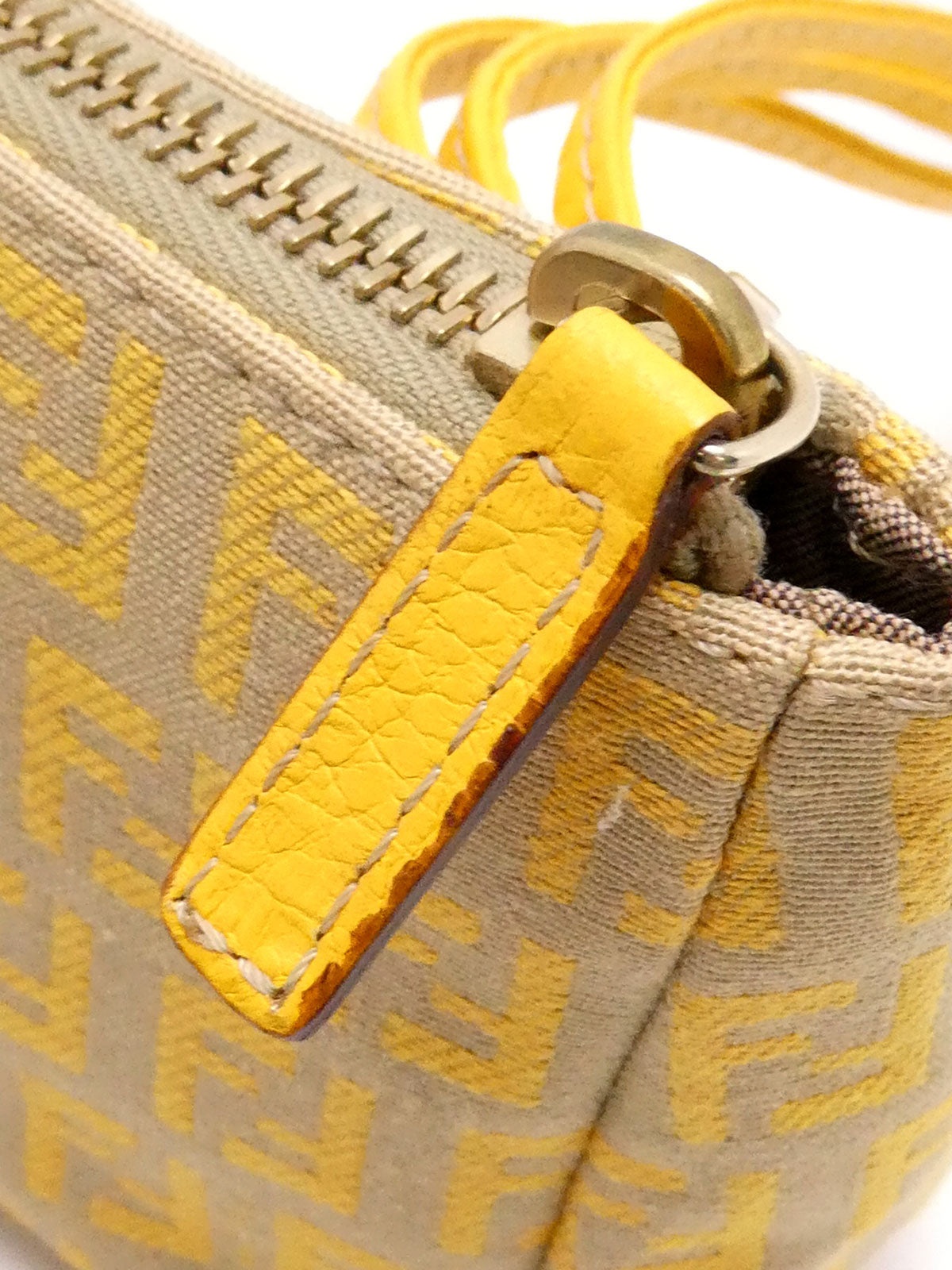 ズッキーノパターンハンドバッグ イエロー/ベージュ