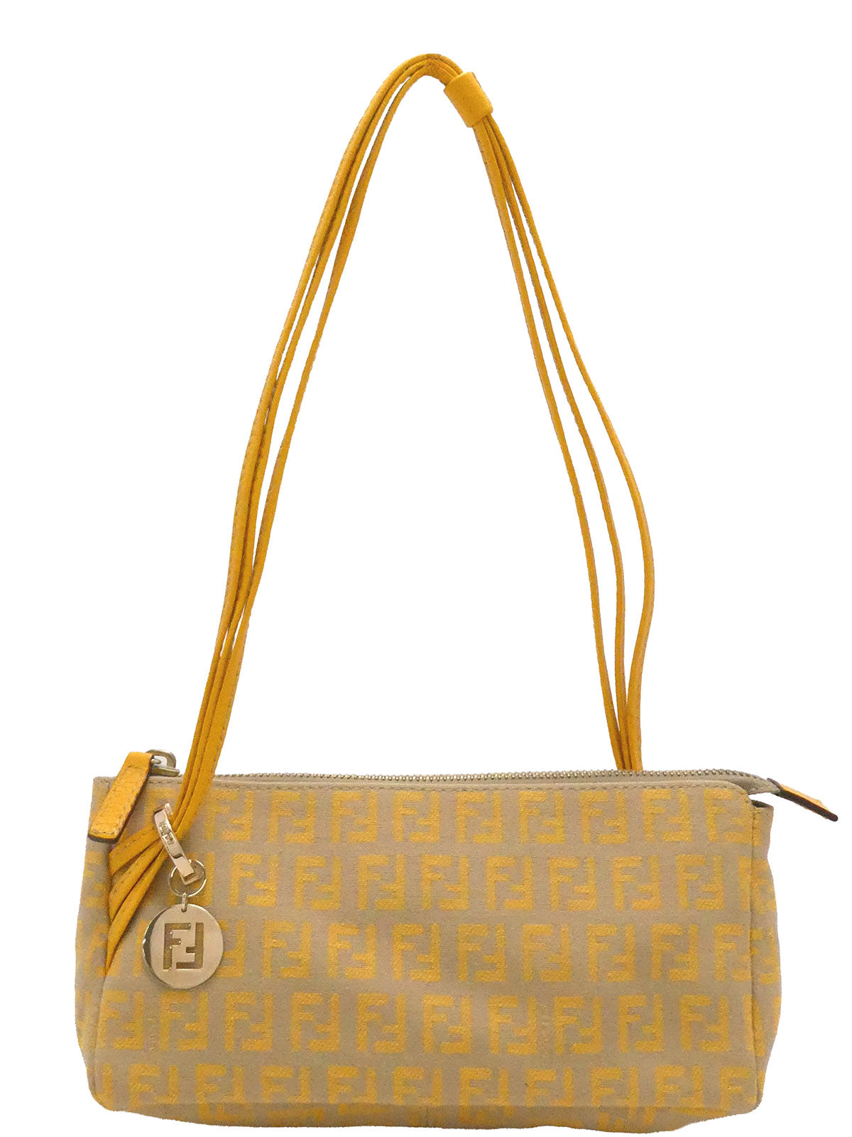 ズッキーノパターンハンドバッグ イエロー/ベージュ