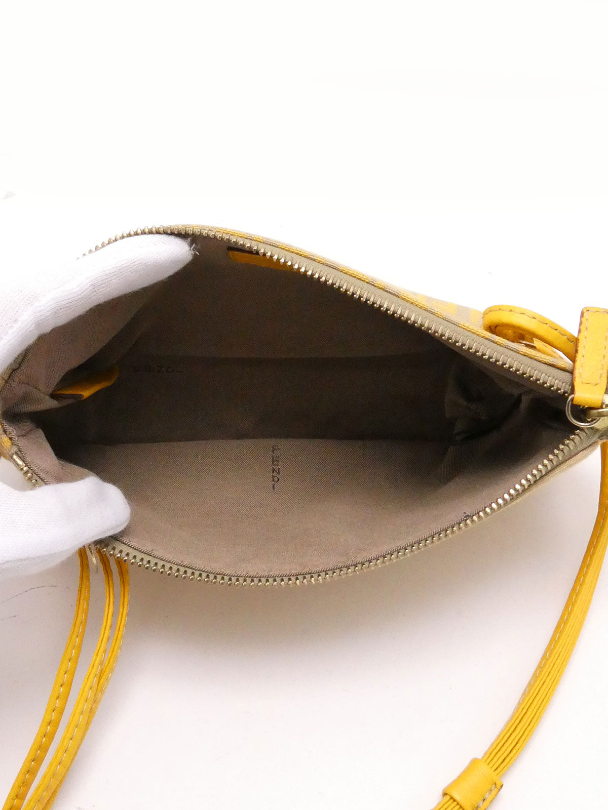 ズッキーノパターンハンドバッグ イエロー/ベージュ