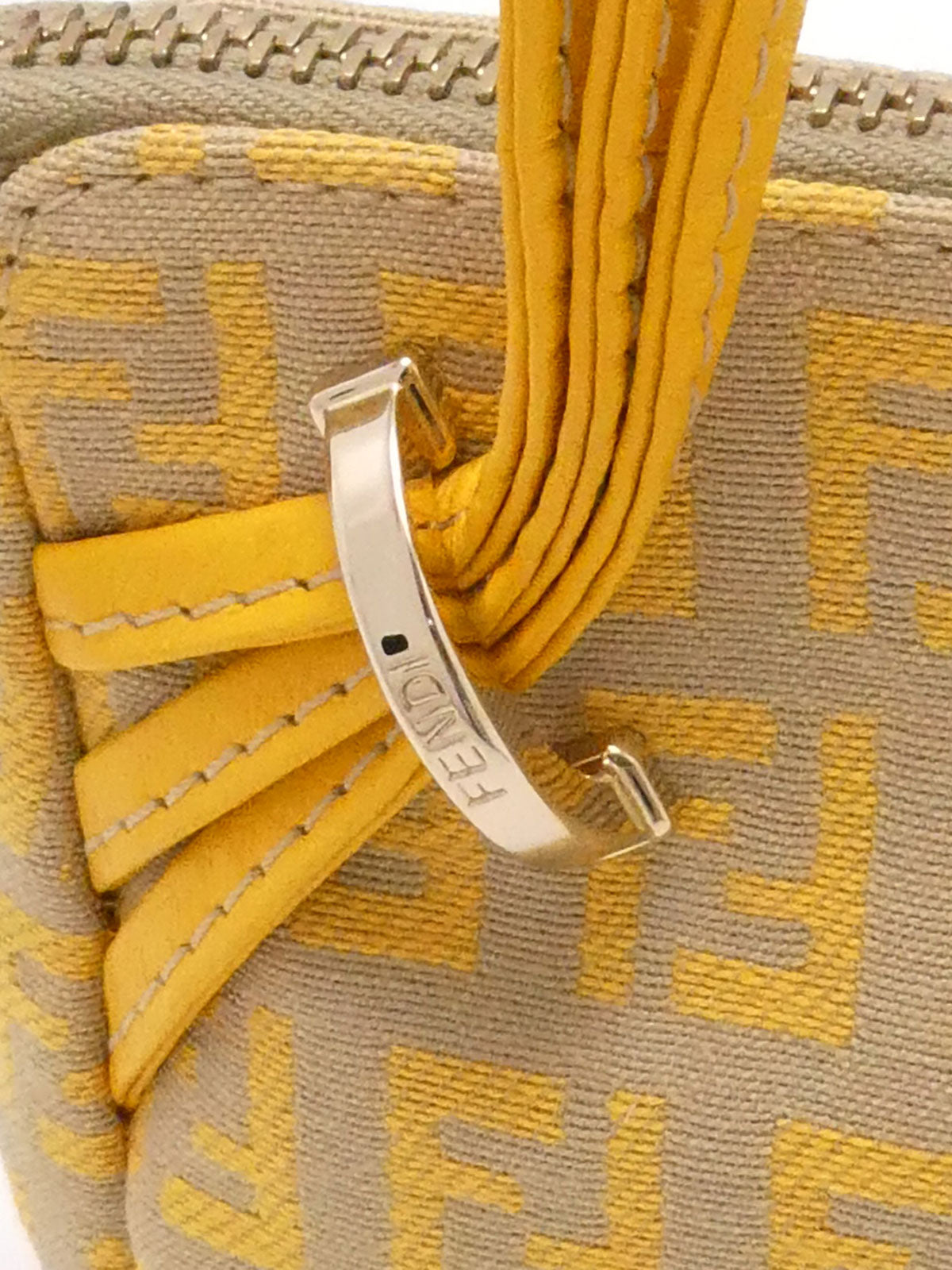 ズッキーノパターンハンドバッグ イエロー/ベージュ