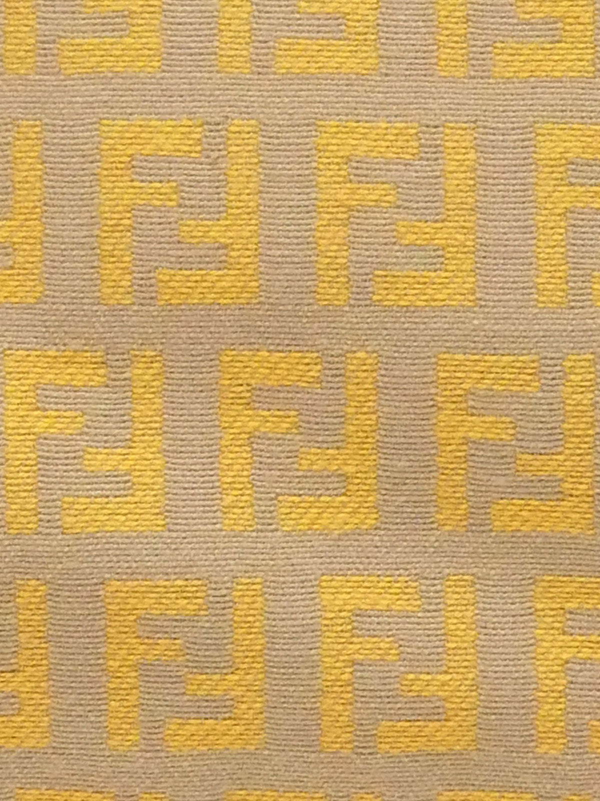 ズッキーノパターンハンドバッグ イエロー/ベージュ