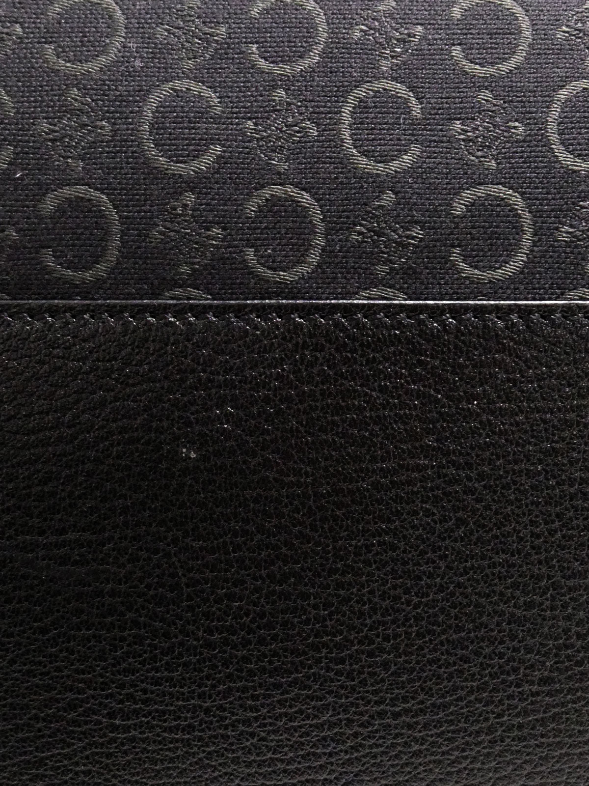 キャンバスCマカダムパターントートバッグ ブラック