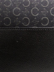 キャンバスCマカダムパターントートバッグ ブラック