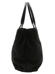 キャンバスCマカダムパターントートバッグ ブラック