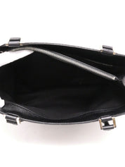 Canvas C Macadam Pattern Tote Bag Black