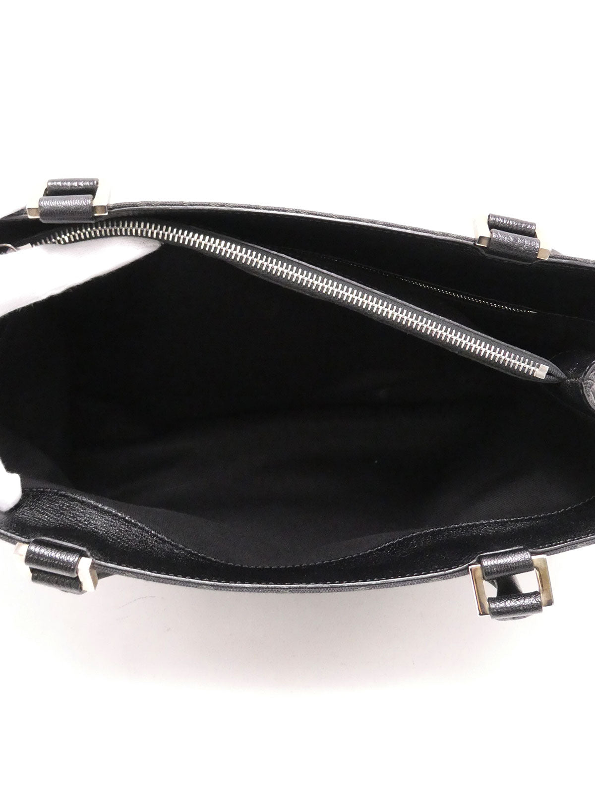 キャンバスCマカダムパターントートバッグ ブラック