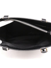 キャンバスCマカダムパターントートバッグ ブラック