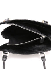 キャンバスCマカダムパターントートバッグ ブラック