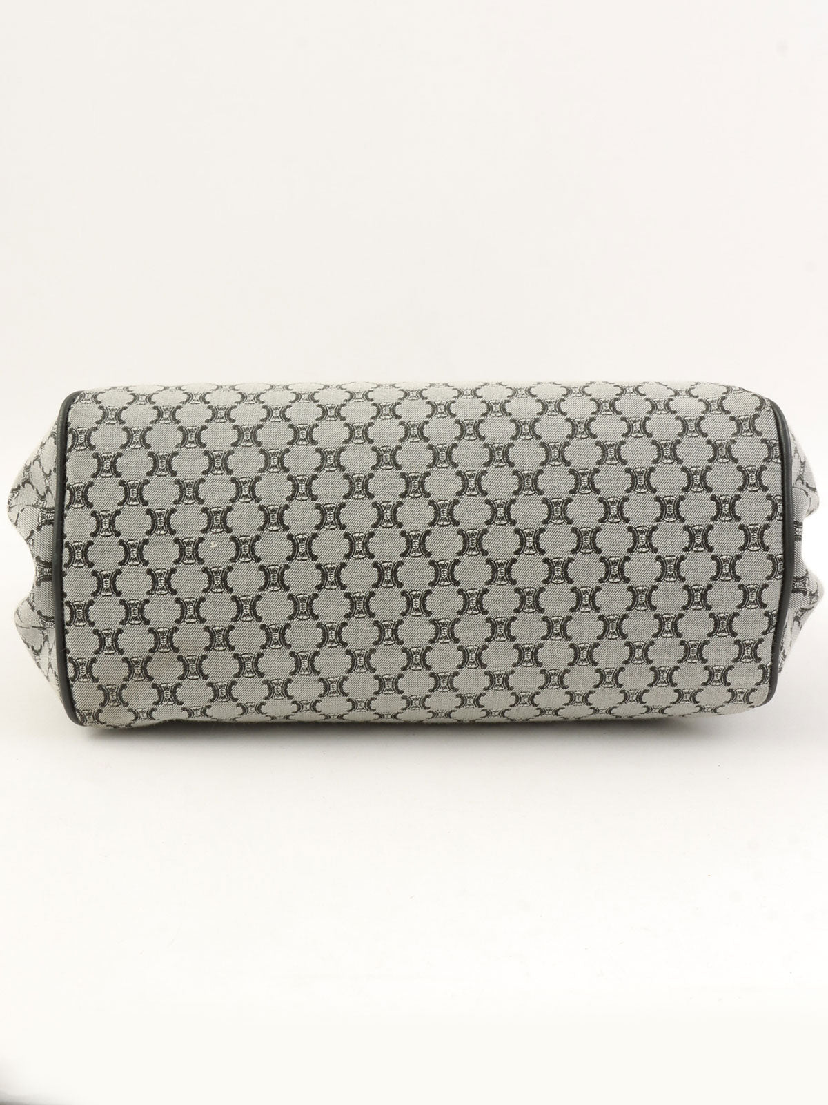 Canvas Macadam Pattern Handbag in Grey/Black