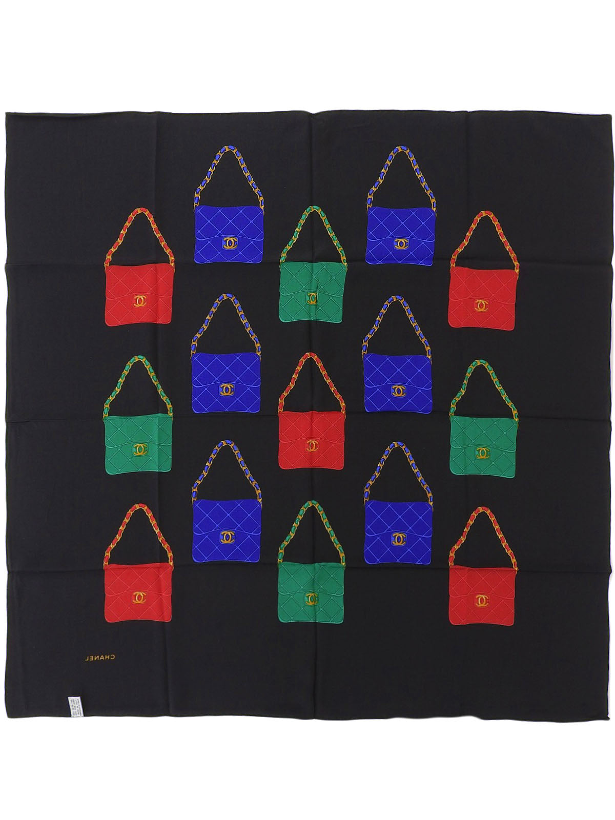 マトラッセバッグパターンスカーフ ブラック/マルチ