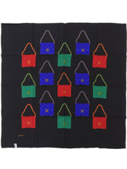 マトラッセバッグパターンスカーフ ブラック/マルチ